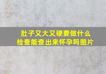 肚子又大又硬要做什么检查能查出来怀孕吗图片