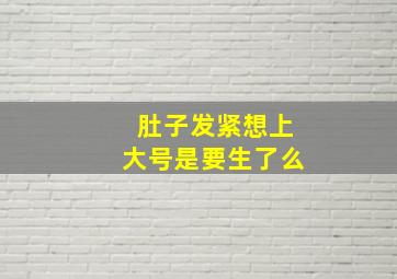 肚子发紧想上大号是要生了么