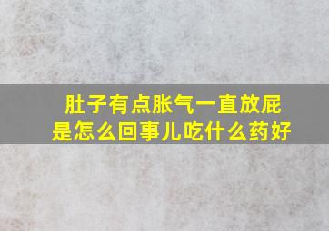 肚子有点胀气一直放屁是怎么回事儿吃什么药好