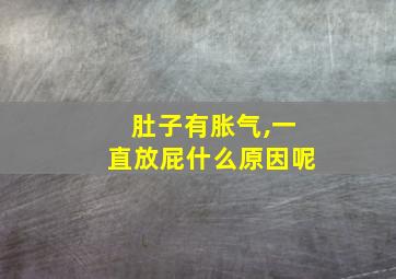 肚子有胀气,一直放屁什么原因呢