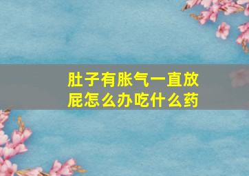 肚子有胀气一直放屁怎么办吃什么药