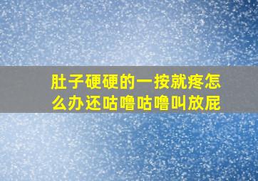 肚子硬硬的一按就疼怎么办还咕噜咕噜叫放屁