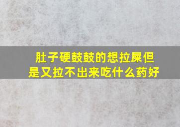 肚子硬鼓鼓的想拉屎但是又拉不出来吃什么药好