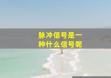 脉冲信号是一种什么信号呢