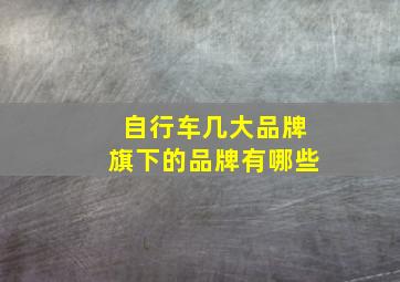 自行车几大品牌旗下的品牌有哪些