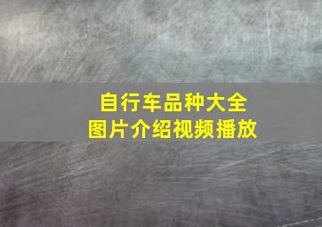 自行车品种大全图片介绍视频播放