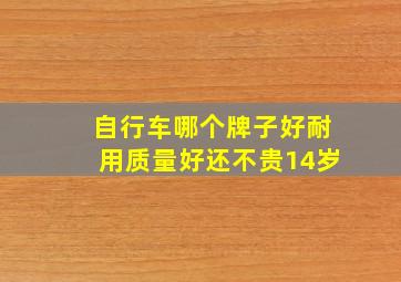 自行车哪个牌子好耐用质量好还不贵14岁