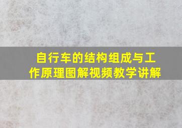 自行车的结构组成与工作原理图解视频教学讲解