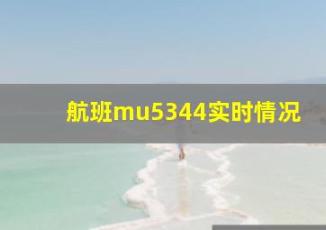 航班mu5344实时情况