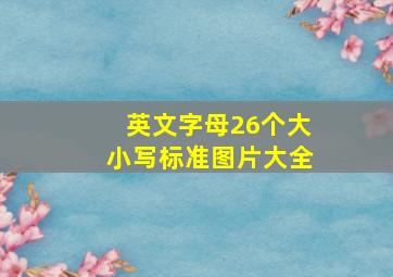 英文字母26个大小写标准图片大全