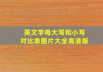 英文字母大写和小写对比表图片大全高清版