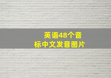 英语48个音标中文发音图片