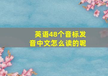 英语48个音标发音中文怎么读的呢