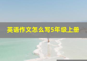 英语作文怎么写5年级上册