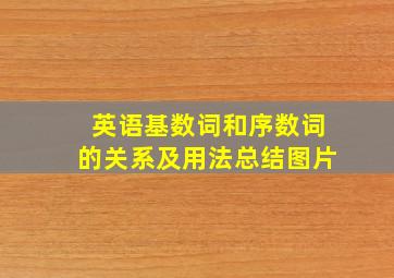 英语基数词和序数词的关系及用法总结图片