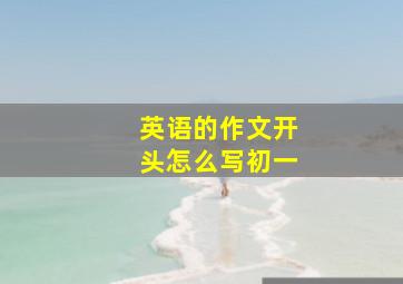 英语的作文开头怎么写初一