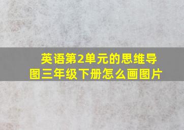 英语第2单元的思维导图三年级下册怎么画图片