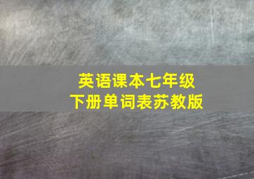 英语课本七年级下册单词表苏教版