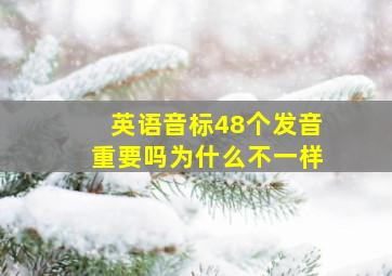 英语音标48个发音重要吗为什么不一样