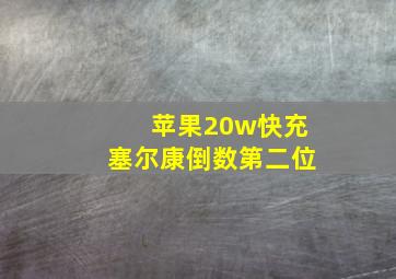 苹果20w快充塞尔康倒数第二位