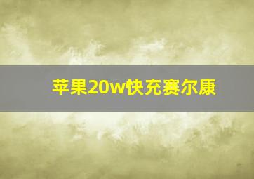 苹果20w快充赛尔康