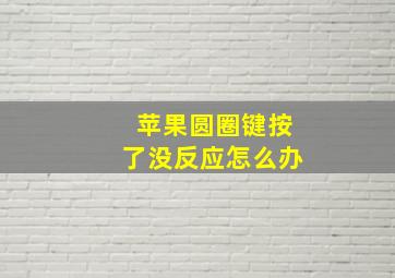 苹果圆圈键按了没反应怎么办