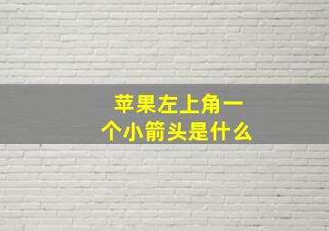 苹果左上角一个小箭头是什么