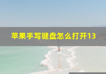 苹果手写键盘怎么打开13