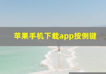 苹果手机下载app按侧键