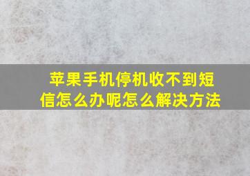 苹果手机停机收不到短信怎么办呢怎么解决方法