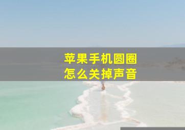 苹果手机圆圈怎么关掉声音