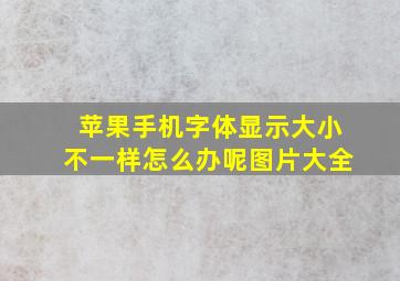 苹果手机字体显示大小不一样怎么办呢图片大全