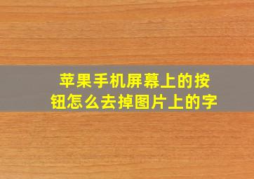 苹果手机屏幕上的按钮怎么去掉图片上的字