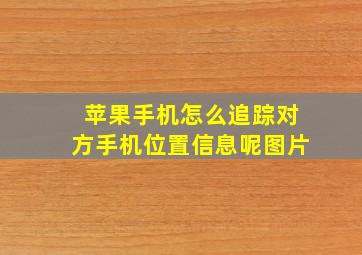 苹果手机怎么追踪对方手机位置信息呢图片