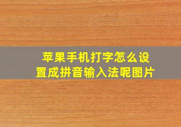 苹果手机打字怎么设置成拼音输入法呢图片