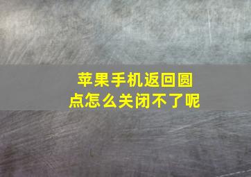 苹果手机返回圆点怎么关闭不了呢