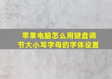 苹果电脑怎么用键盘调节大小写字母的字体设置