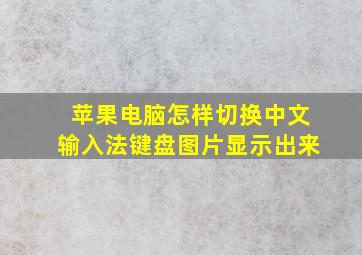 苹果电脑怎样切换中文输入法键盘图片显示出来