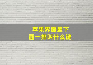 苹果界面最下面一排叫什么键