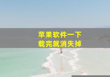 苹果软件一下载完就消失掉