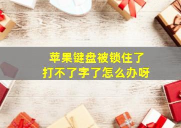 苹果键盘被锁住了打不了字了怎么办呀