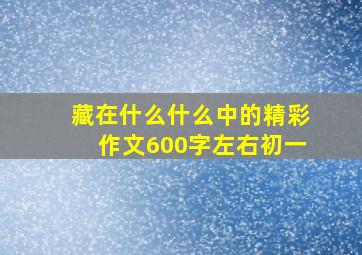 藏在什么什么中的精彩作文600字左右初一