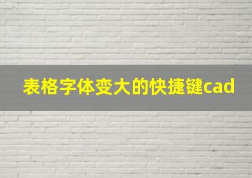 表格字体变大的快捷键cad