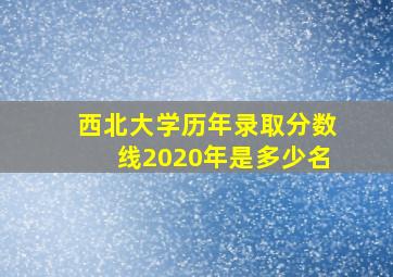 西北大学历年录取分数线2020年是多少名