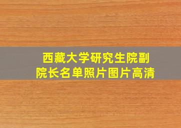 西藏大学研究生院副院长名单照片图片高清