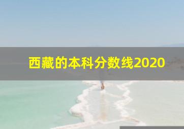 西藏的本科分数线2020