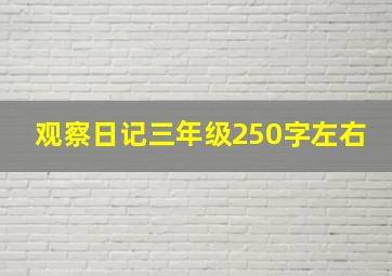 观察日记三年级250字左右