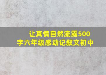 让真情自然流露500字六年级感动记叙文初中