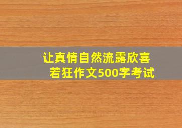 让真情自然流露欣喜若狂作文500字考试