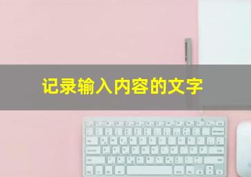 记录输入内容的文字